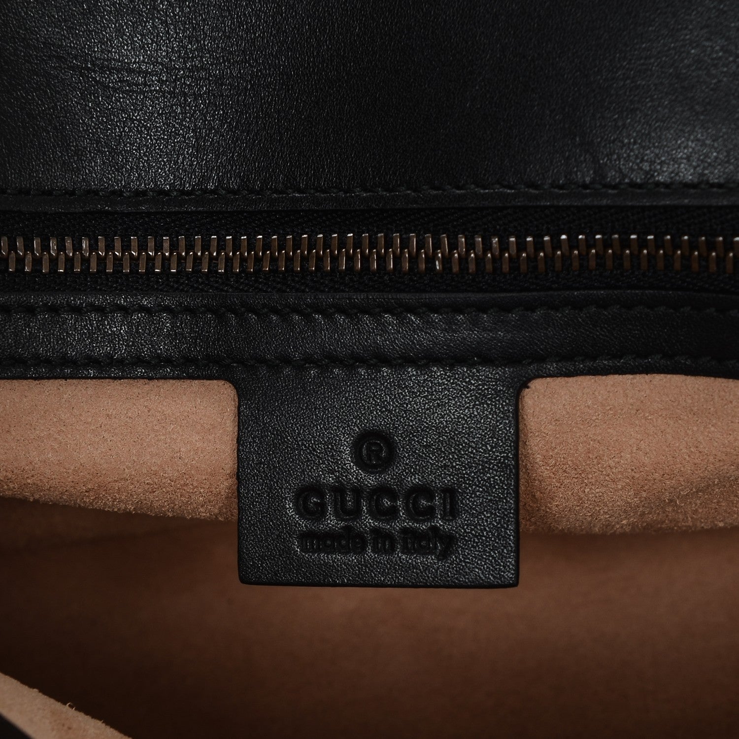 Gucci Calfskin Matelasse Small GG Marmont Shoulder Bag Black 6 of 6
