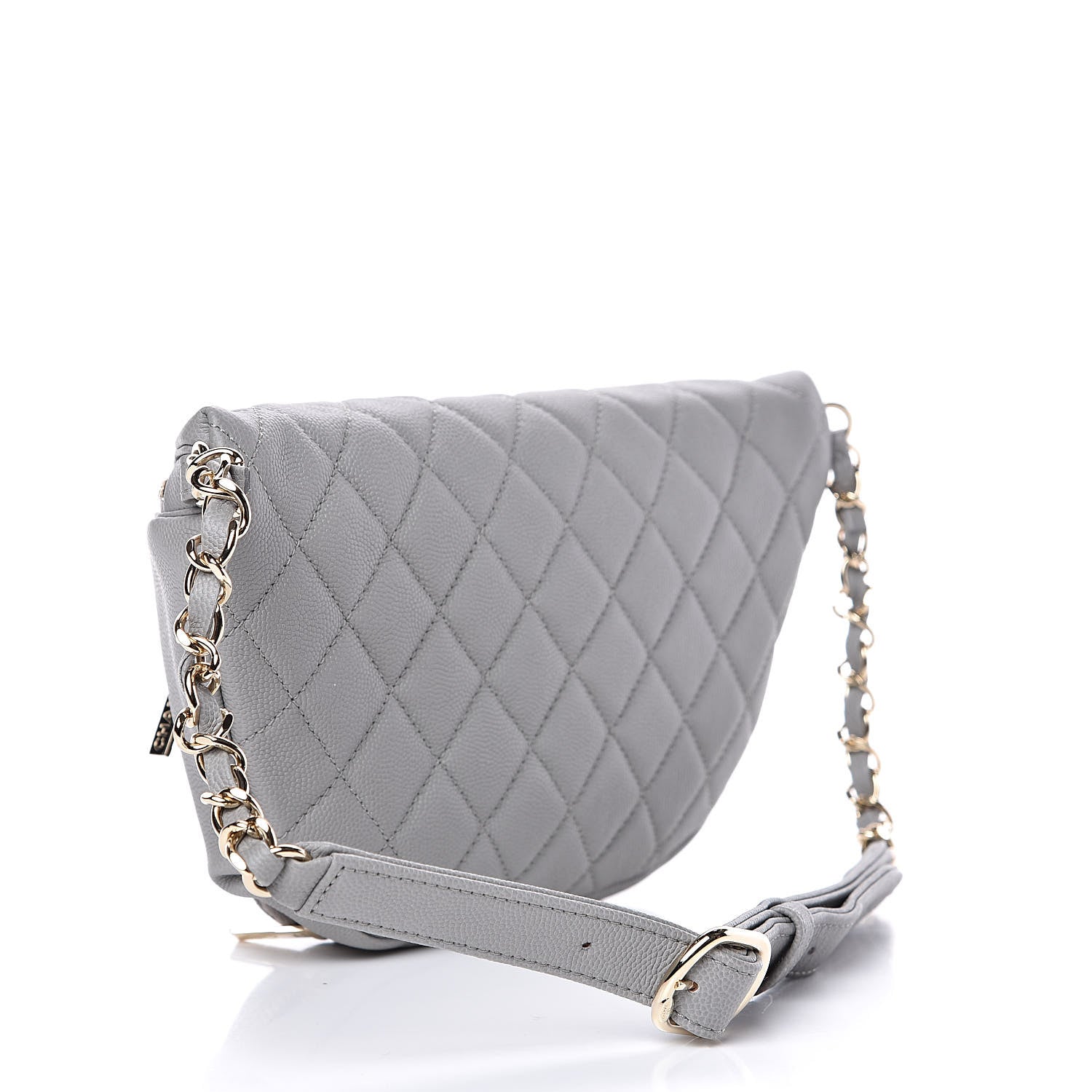 Chanel Caviar Quilted Business Affinity Waist Bag Grey 3 of 9
