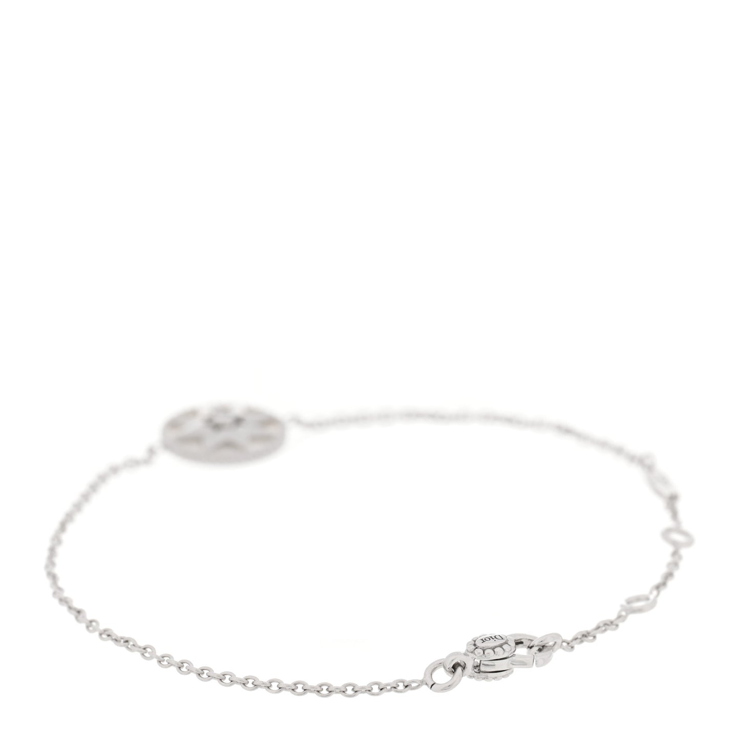 18K White Gold Diamond Mother of Pearl Rose Des Vents Bracelet