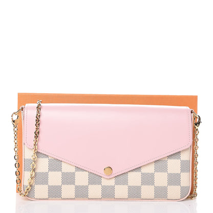 Louis Vuitton Damier Azur Calfskin Pochette Felicie Eau de Rose 11 of 11