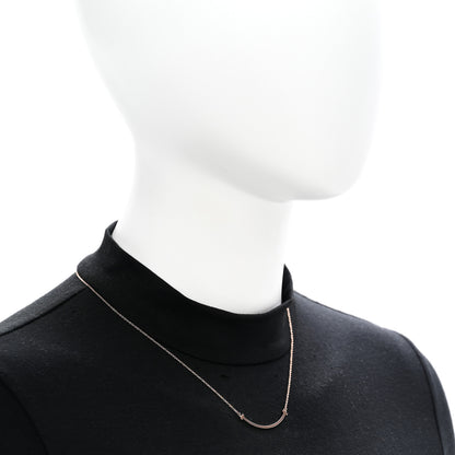 Tiffany 18K Rose Gold Small T Smile Pendant Necklace 2 of 6