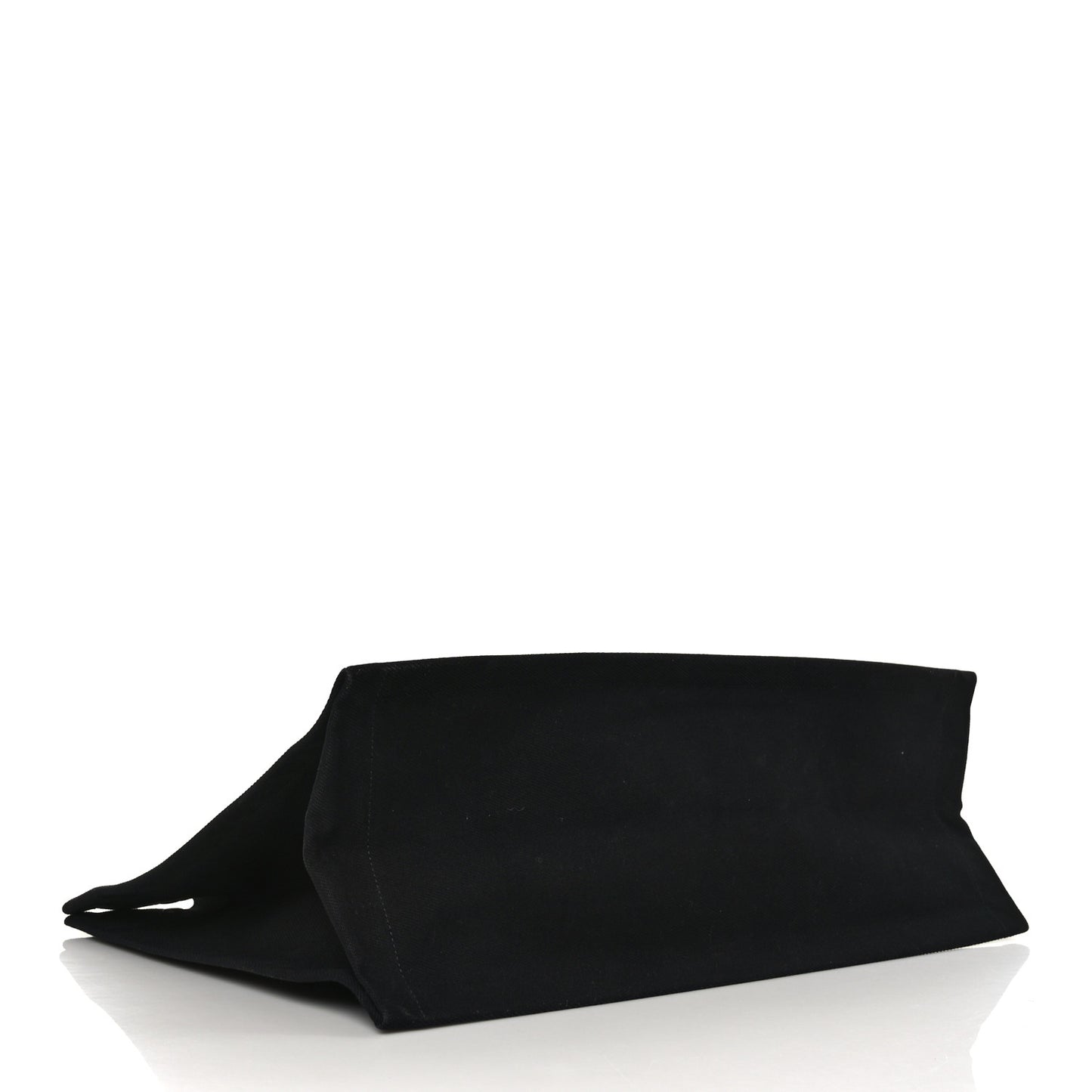 Linen Calfskin Rive Gauche Tote Black
