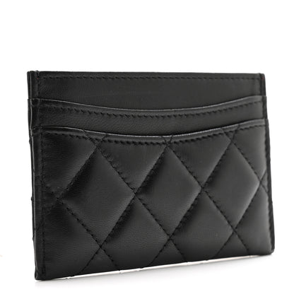 Chanel Lambskin Quilted Card Holder Black 3 of 10