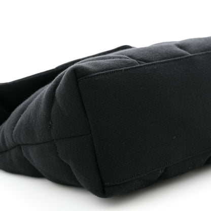 Saint Laurent Wool Jersey Quilted Medium Loulou Puffer Monogram Chain Black 9 of 10