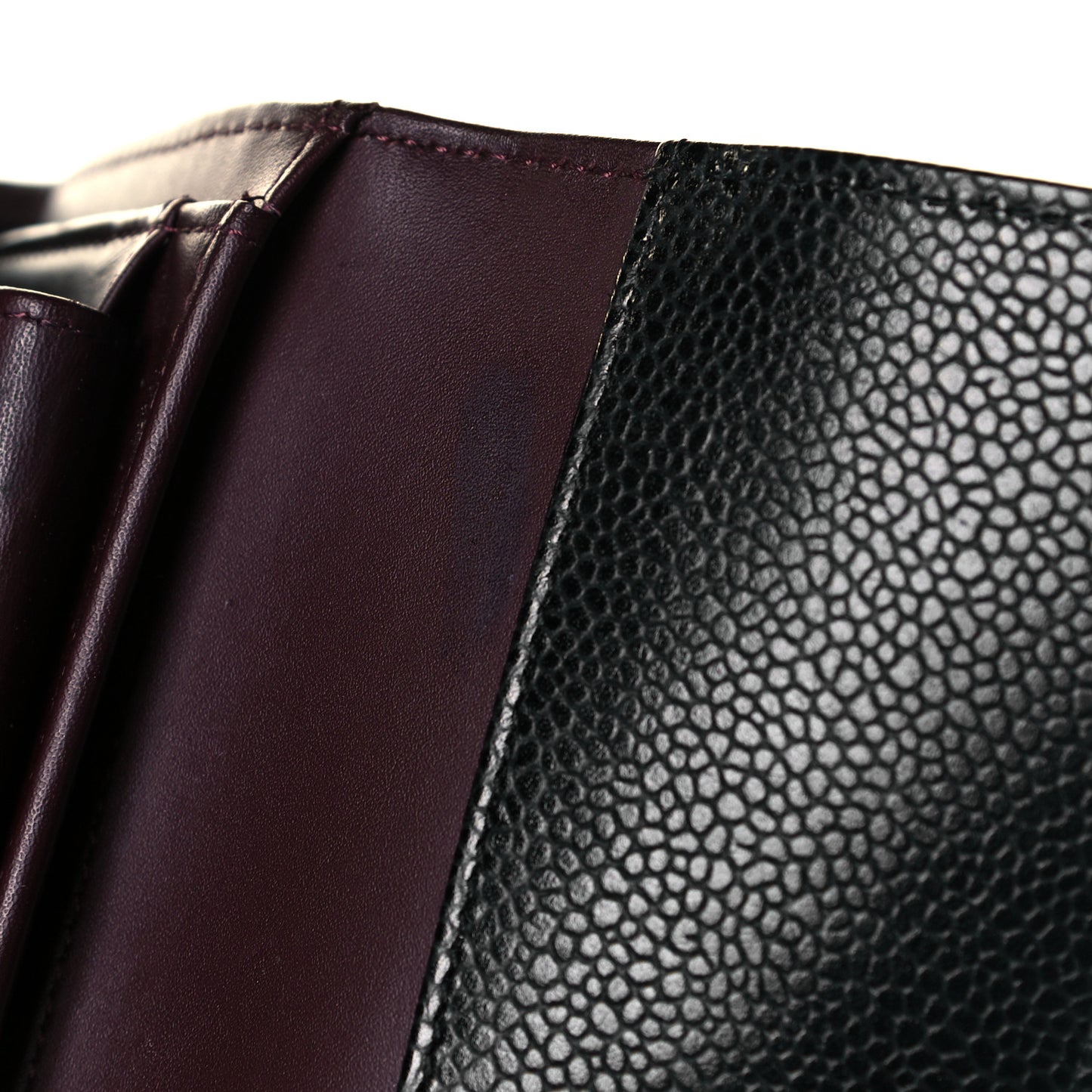 Caviar Quilted Medium Flap Wallet Black