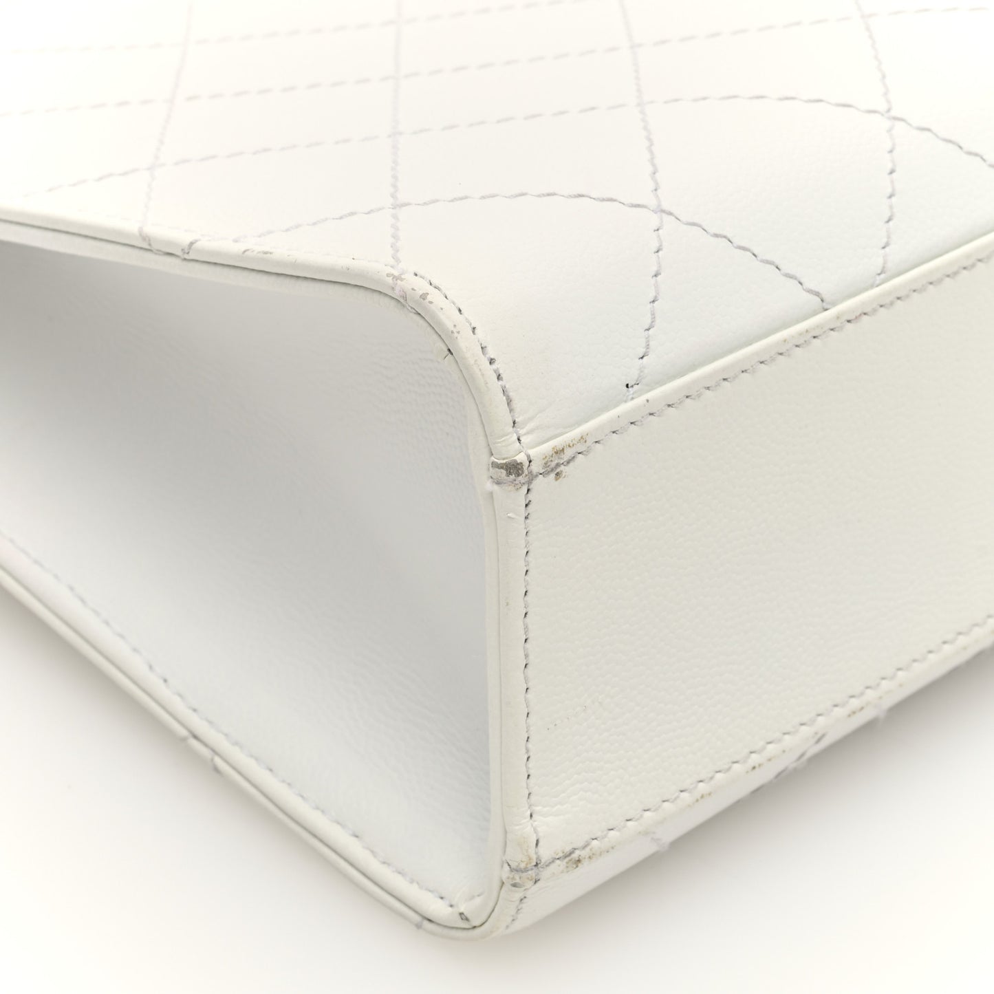 Caviar Quilted Shoulder Bag White