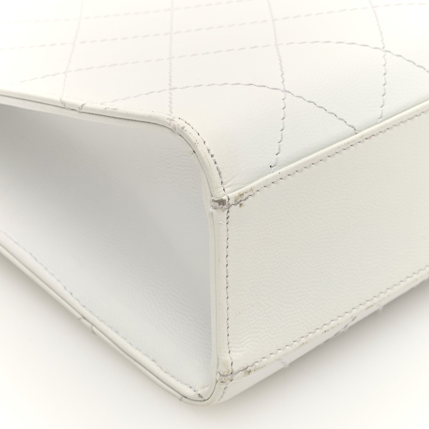 Chanel Caviar Quilted Shoulder Bag White 9 of 10