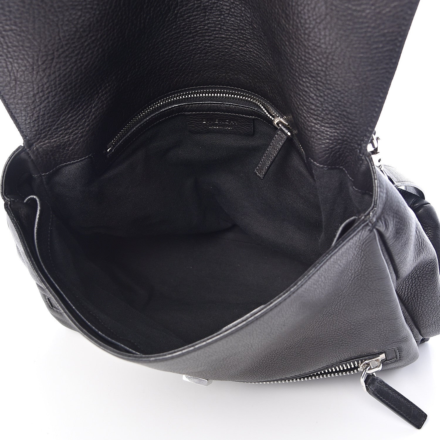 Givenchy Waxy Grained Calfskin Medium Pandora Pure Flap Bag Black 5 of 9