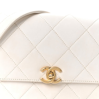 Chanel Calfskin Quilted Small Framing Chain Flap Bag White 8 of 10