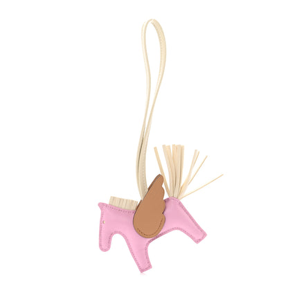 Hermes Milo Lambskin Grigri Rodeo Pegase Horse Bag Charm PM Mauve Sylvestre Craie Chai 1 of 5