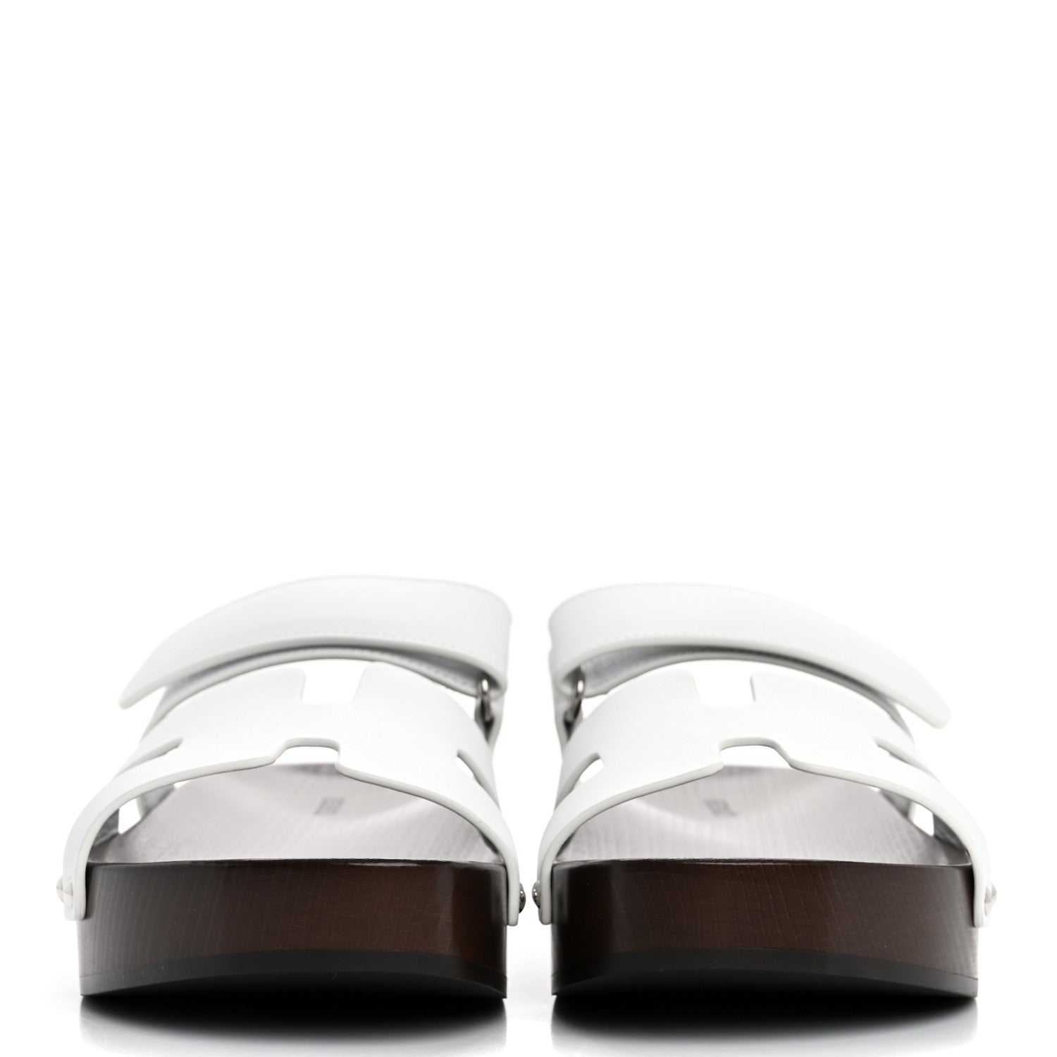 Hermes Calfskin Womens Kos Clog 35 White 3 of 10