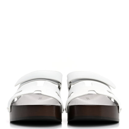Hermes Calfskin Womens Kos Clog 35 White 3 of 10