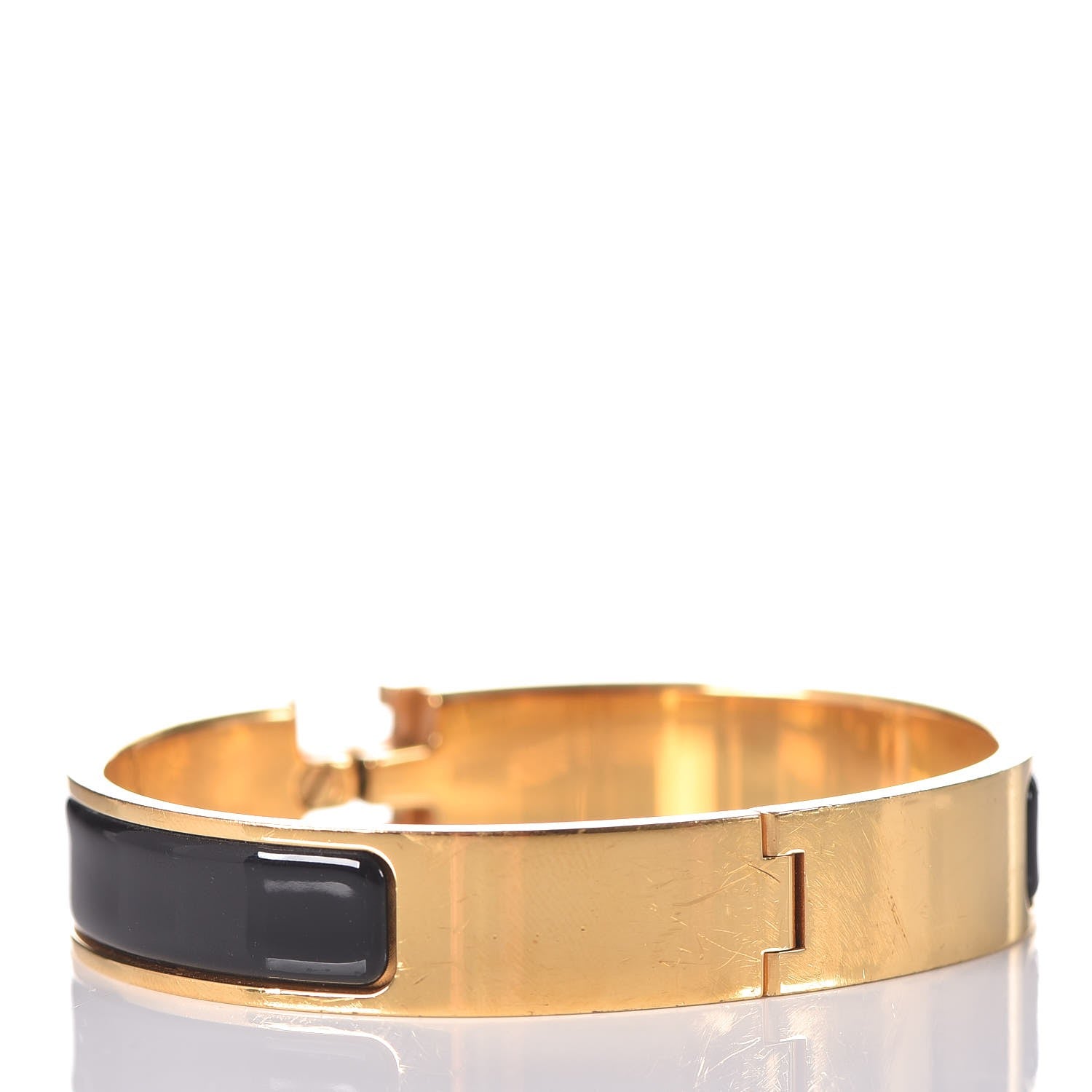 Hermes Enamel Narrow Clic Clac H Bracelet GM Black 3 of 6