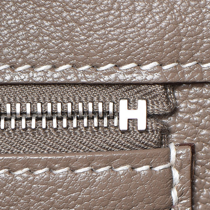 Hermes Taurillon Clemence Birkin 35 Etoupe 11 of 36