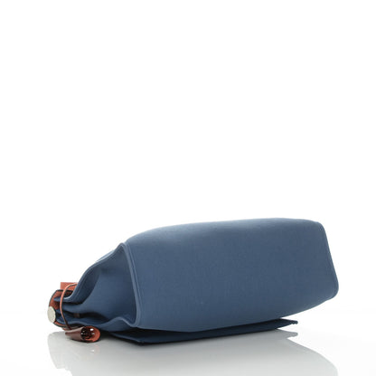 Hermes Military Toile Vache Hunter Herbag Zip PM 31 Bleu Agate Rouge H 3 of 7