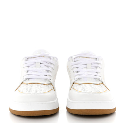 Christian Dior Calfskin Oblique Laser Perforated Dior One Low Sneakers 39.5 Off White Gold 2 of 9
