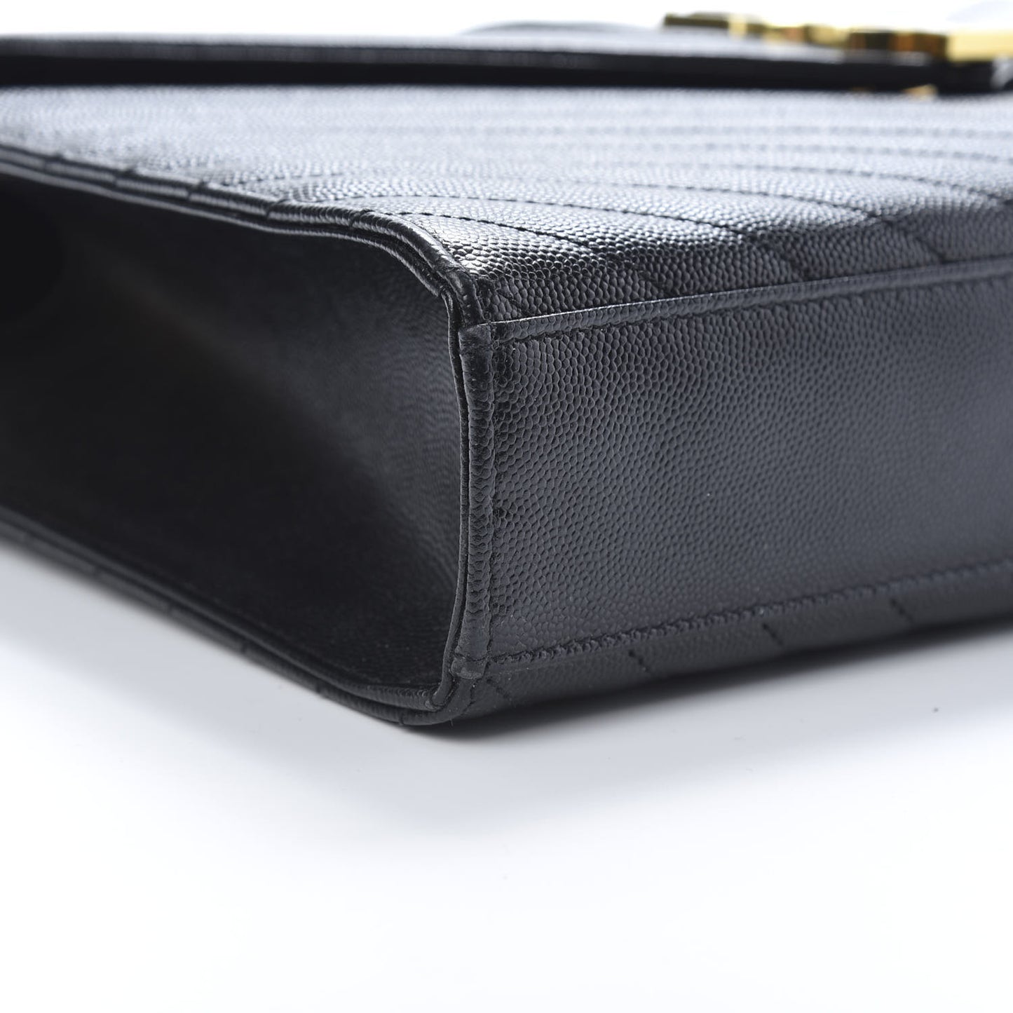 Grain De Poudre Matelasse Chevron Large Monogram Satchel Black