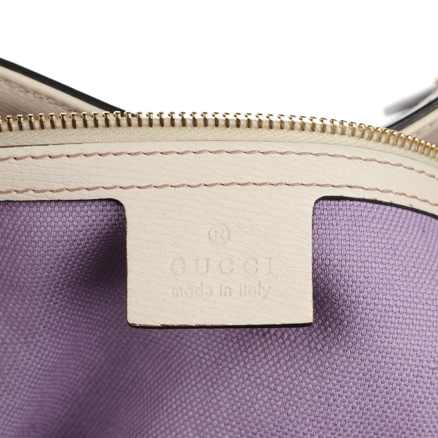 Calfskin Flora Infinity Medium Nice Tote Off White