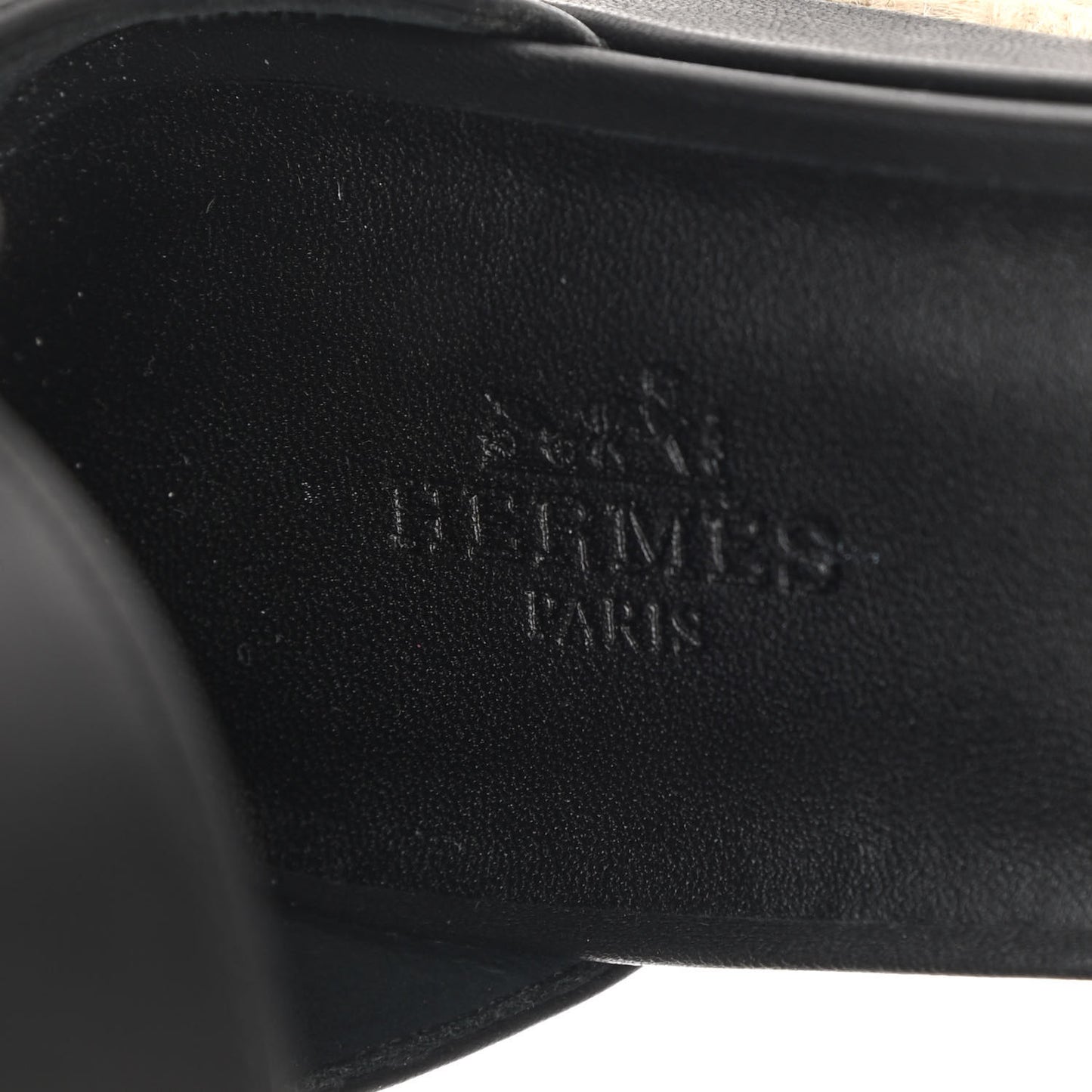 Goatskin Elda Espadrille Wedge Sandals 38 Black
