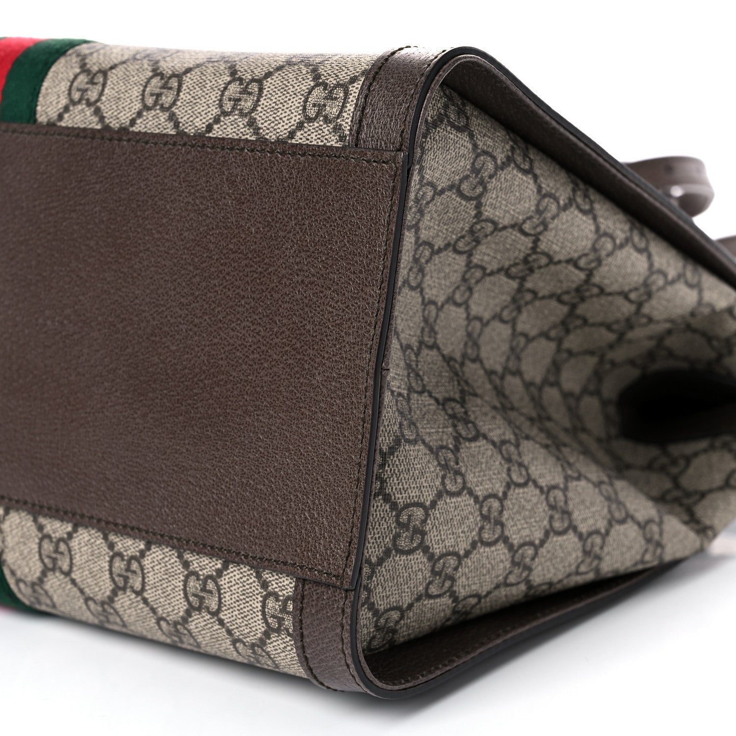 Gucci GG Supreme Monogram Web Medium Ophidia Tote Bag Brown 9 of 11