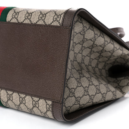 Gucci GG Supreme Monogram Web Medium Ophidia Tote Bag Brown 9 of 11