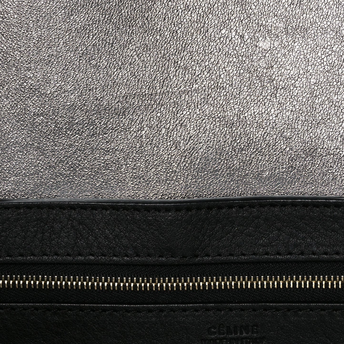 Grained Calfskin Medium Horizontal Cabas Phantom Black
