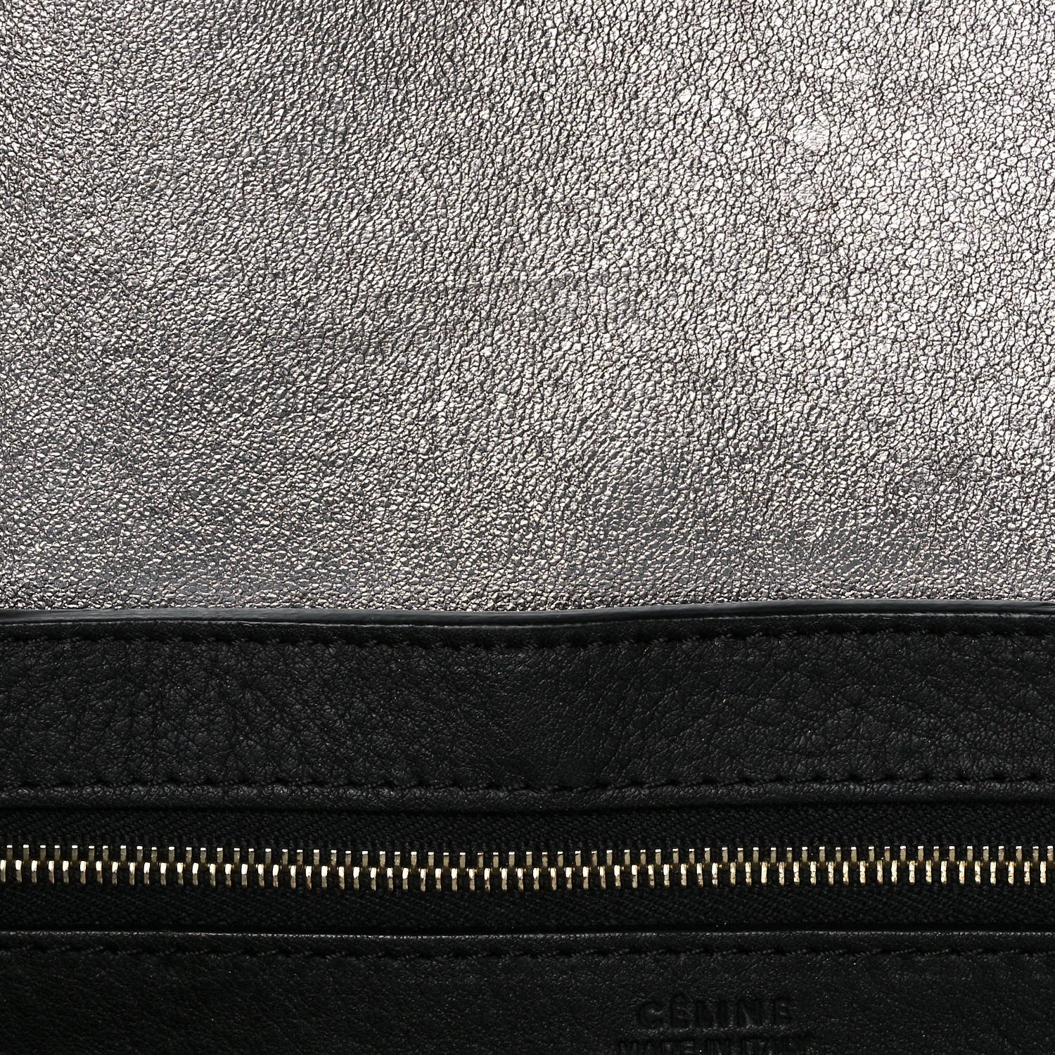Celine Grained Calfskin Medium Horizontal Cabas Phantom Black 16 of 19