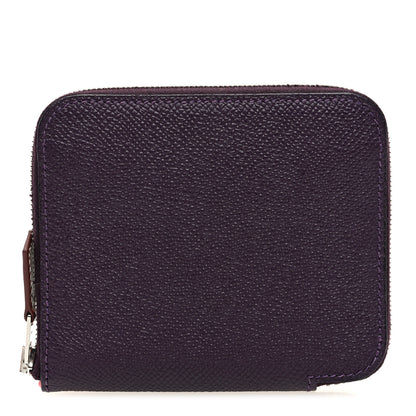 Hermes Epsom Silk'In Compact Wallet Raisin 1 of 8