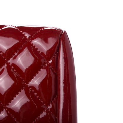 Chanel Patent Quilted Medium Just Mademoiselle Bowling Bag Red 15 of 16