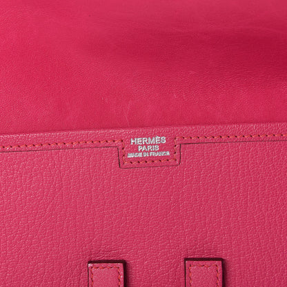 Hermes Chèvre Mysore Jige Elan 29 Clutch Rose Shocking 6 of 8