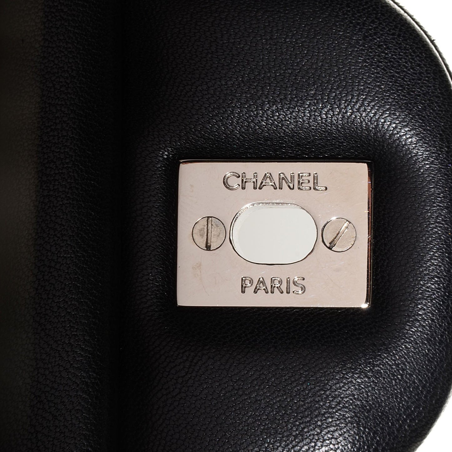 Lambskin Quilted Jumbo Double Flap Black