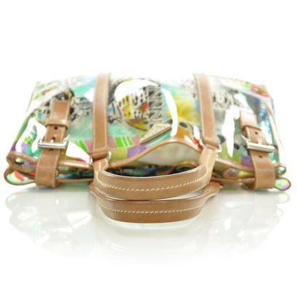 Prada Vinyl Calfskin Transparent Venice Printed Tote 4 of 8
