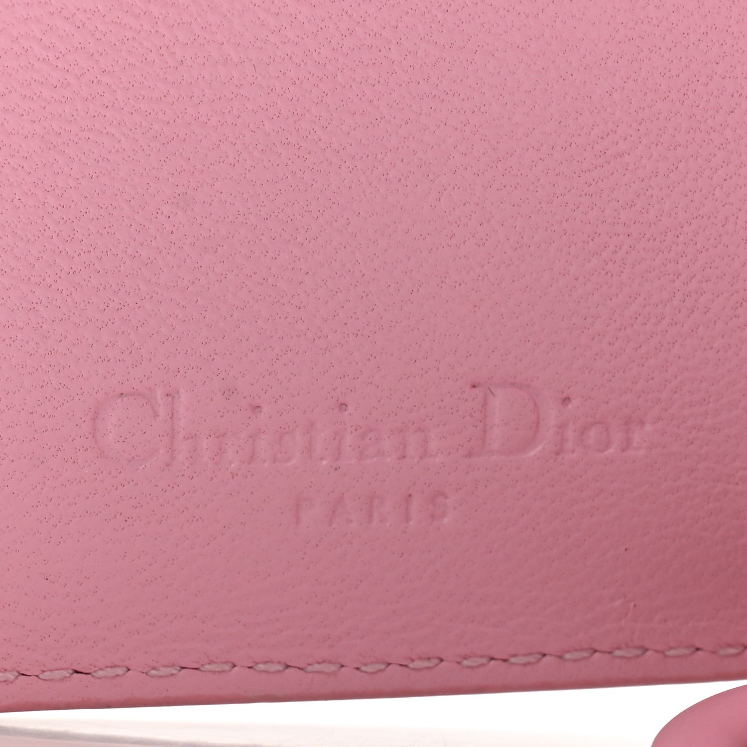 Christian Dior Lambskin Cannage Bi-Color Small Lady Dior Flap Card Holder Black Pink 6 of 13