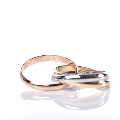 Cartier 18K Pink Yellow White Gold Small Trinity Ring 53 6.25 5 of 6