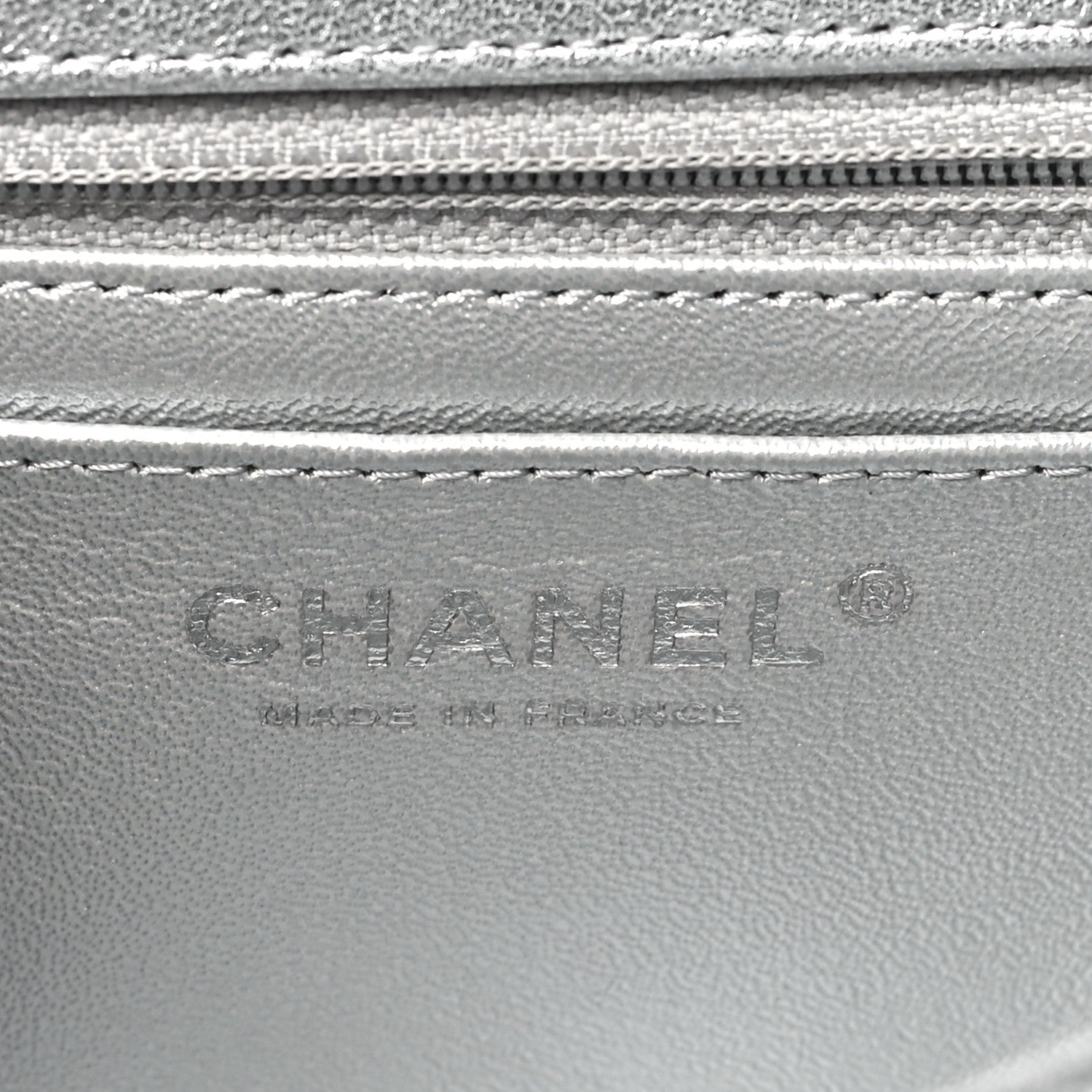 Chanel Metallic Lambskin Quilted Mini Rectangular Flap Silver 6 of 10