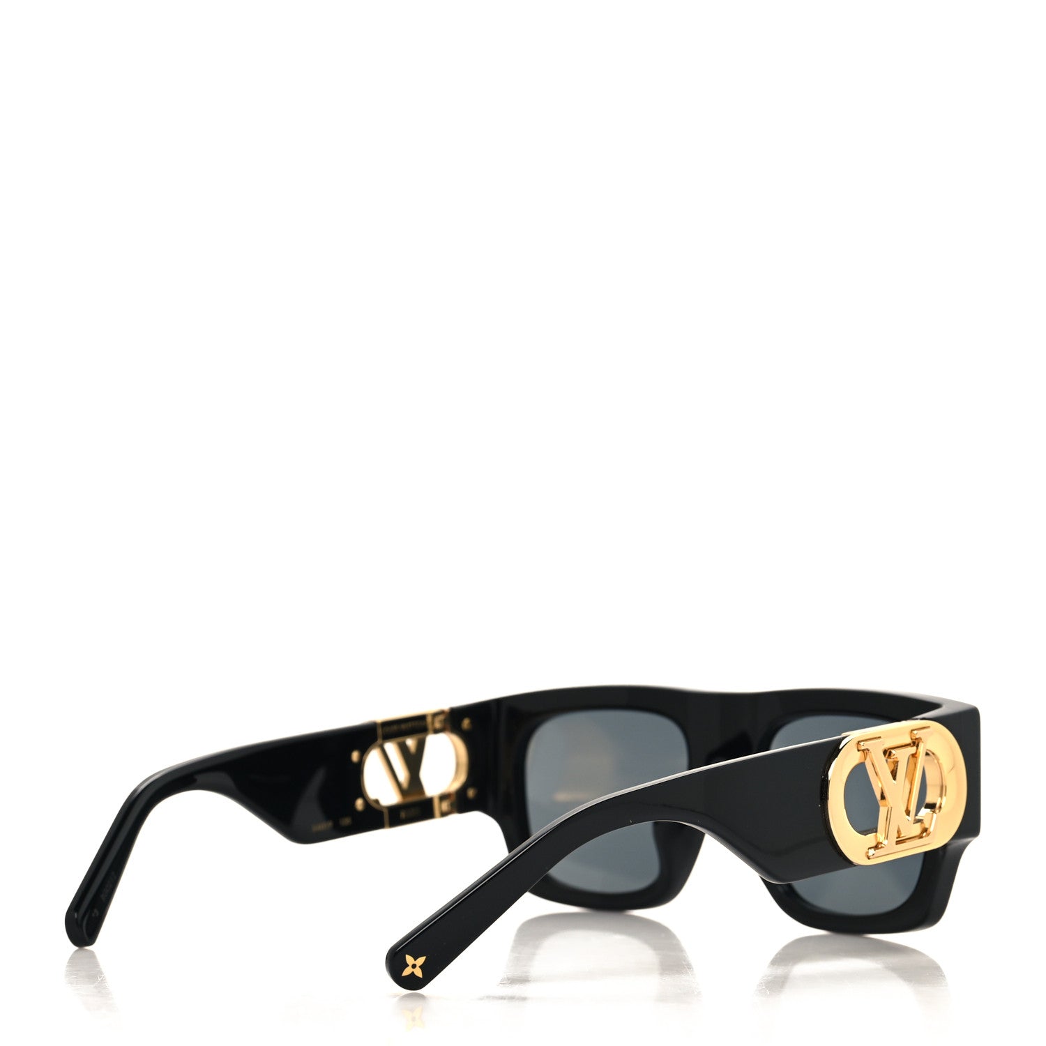 Louis Vuitton Acetate LV Link Square Sunglasses Z1478E Black 4 of 7