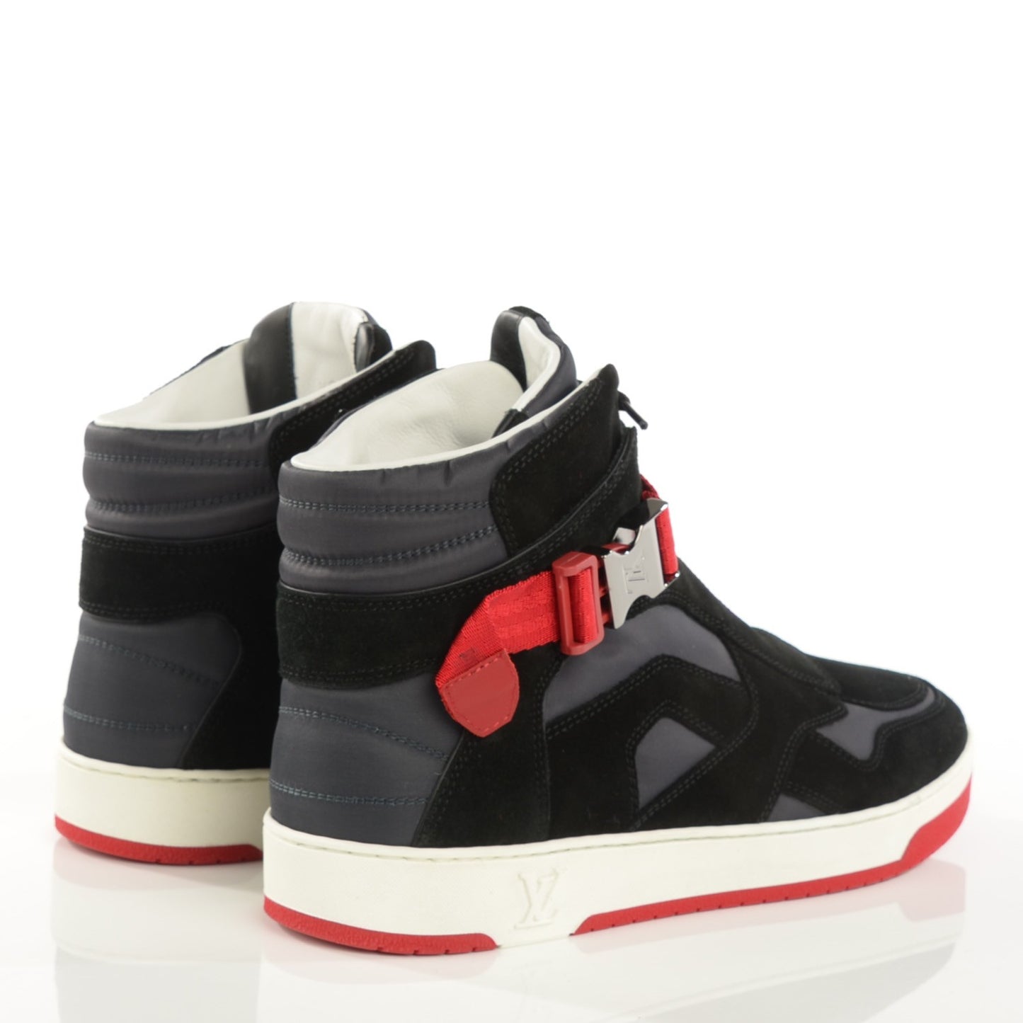 Suede Calfskin Nylon Slipstream Sneaker Boot Black 6