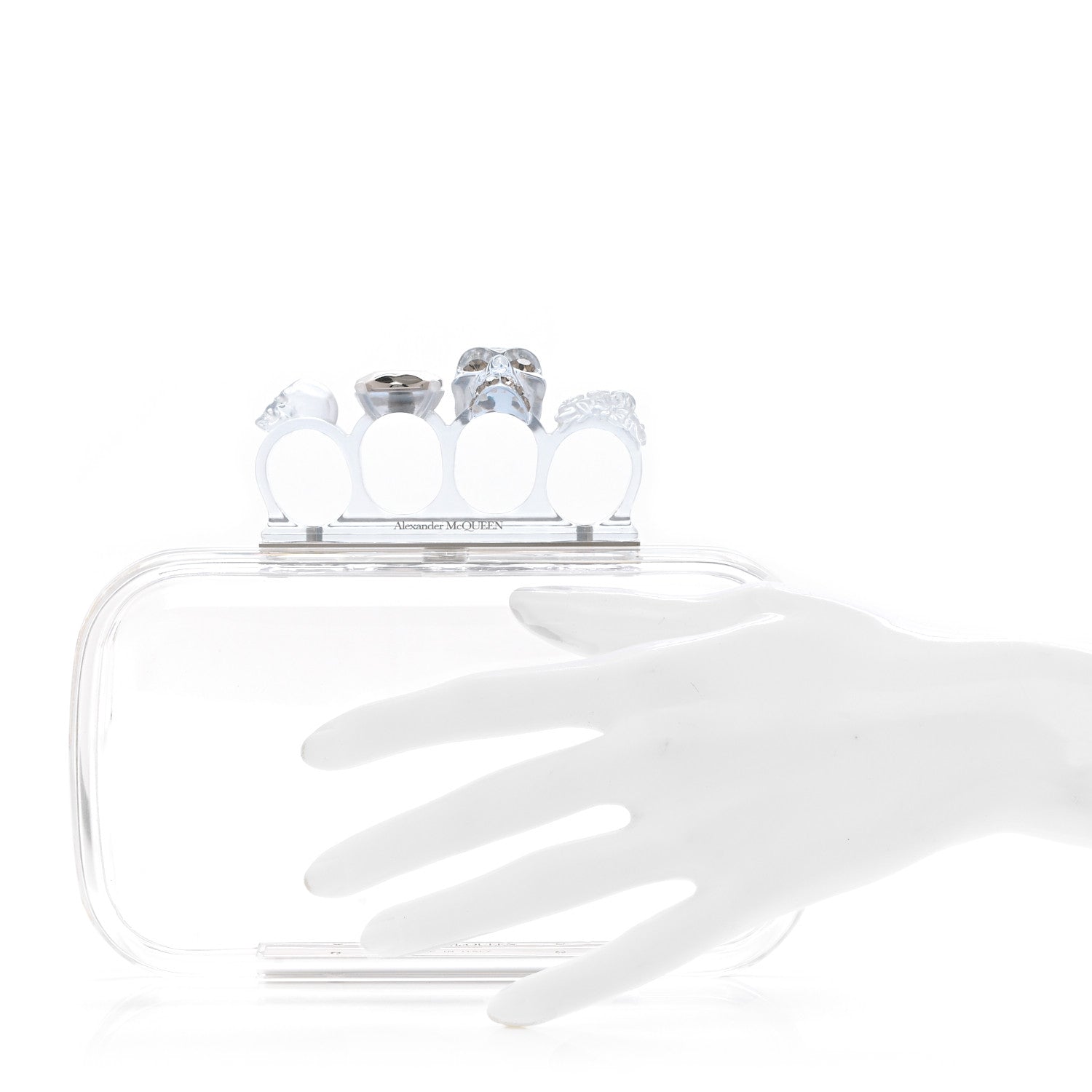 Alexander McQueen Resin Knuckle Clutch Transparent 2 of 7