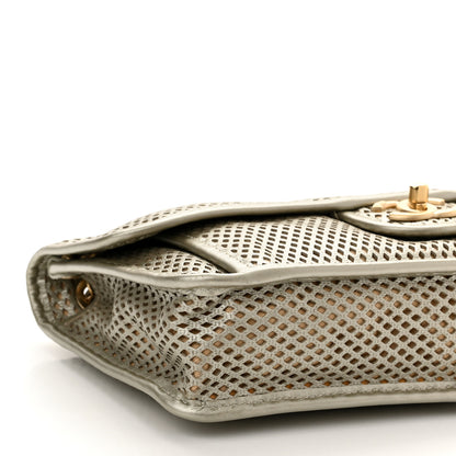 Chanel Perforated Calfskin Large Up In The Air Flap Light Gold 9 of 10