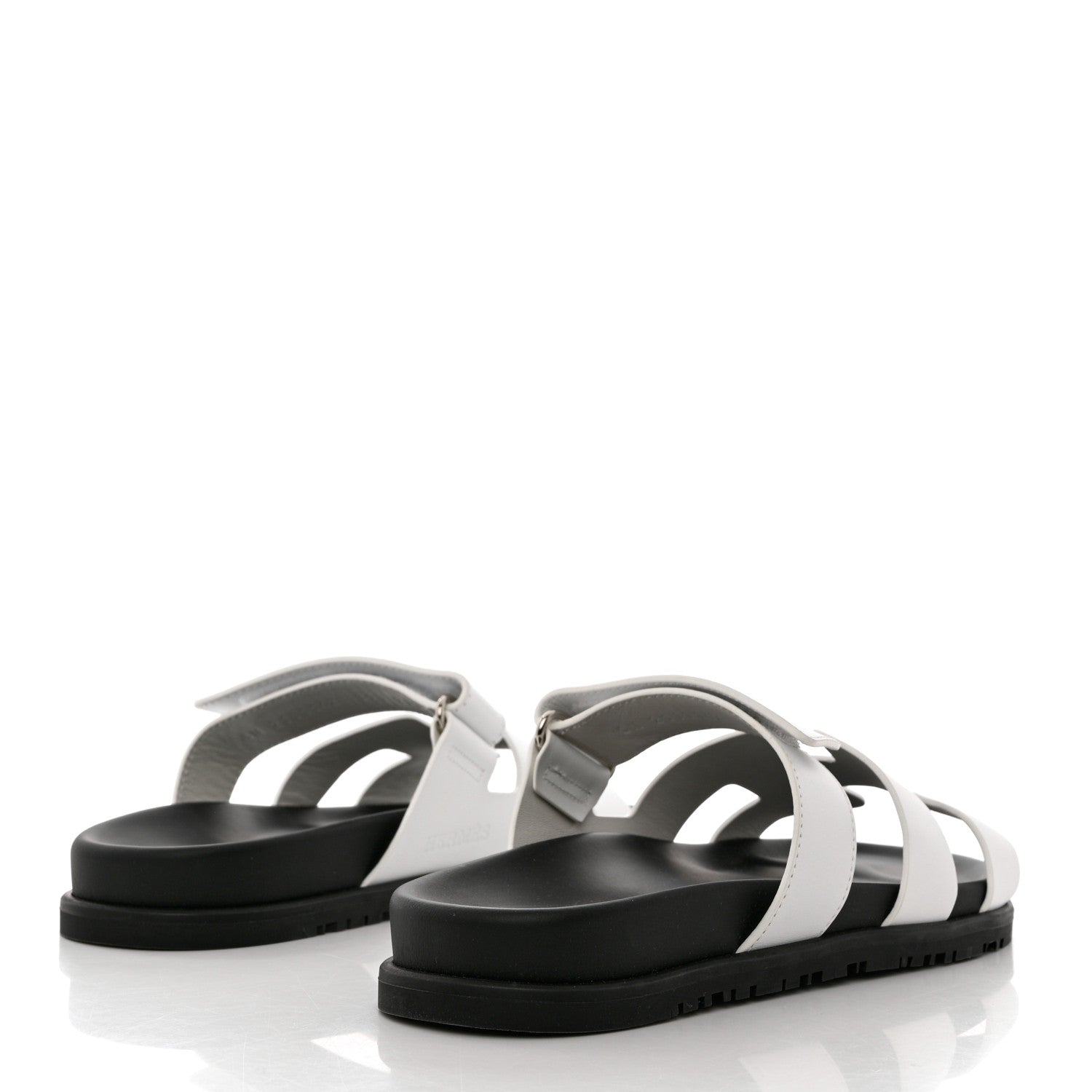 Hermes Calfskin Womens Chypre Sandals 39.5 White 4 of 9