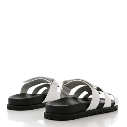 Hermes Calfskin Womens Chypre Sandals 39.5 White 4 of 9