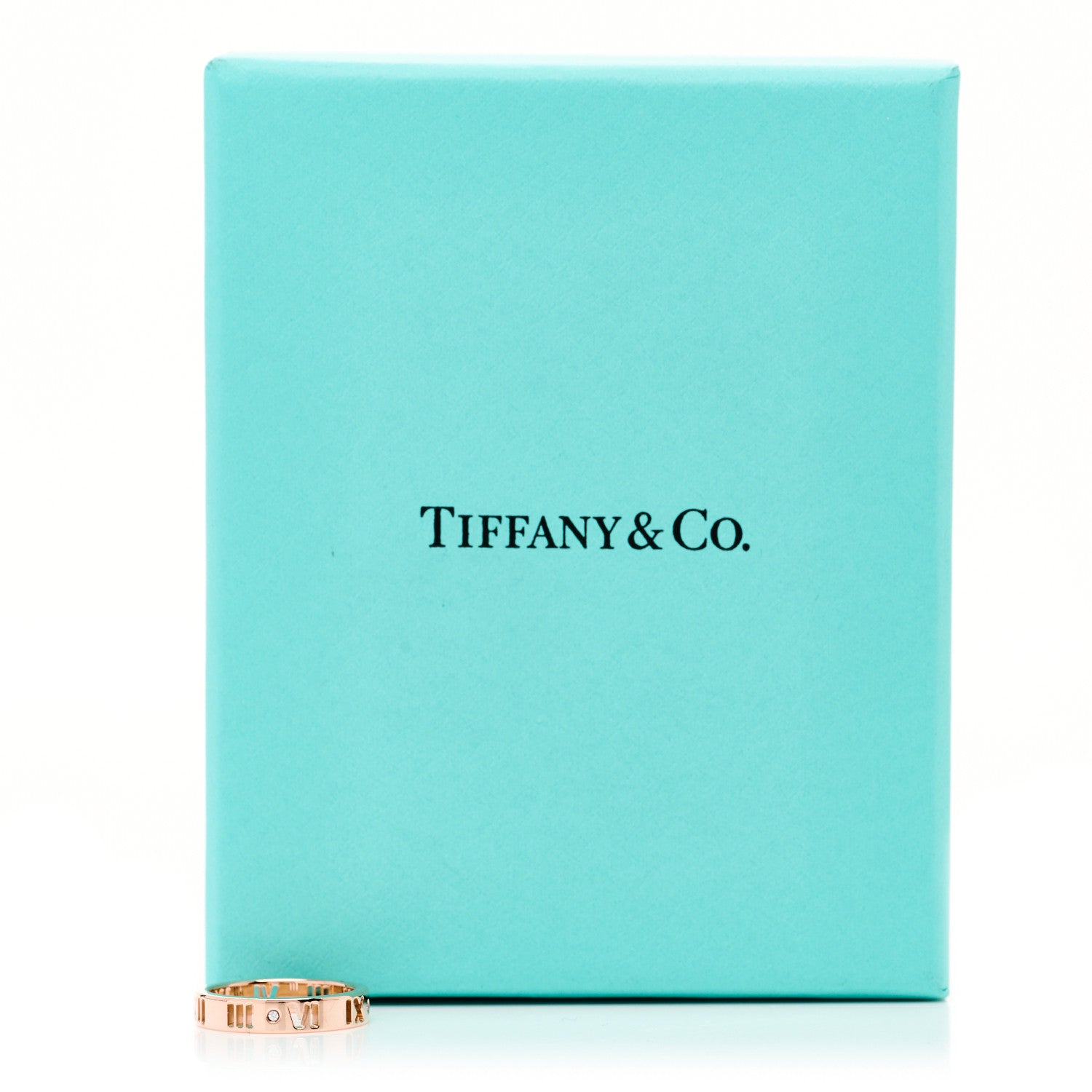 Tiffany 18K Rose Gold Diamond Atlas Pierced Ring 46 3.75 5 of 5