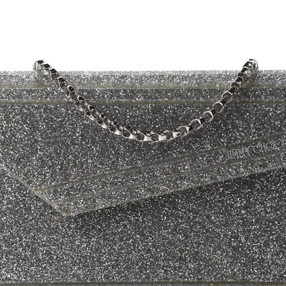 Jimmy Choo Acrylic Glitter Candy Clutch Silver 10 of 10