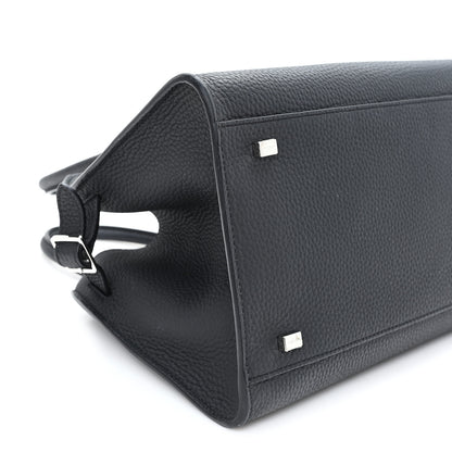 The Row Grained Calfskin Soft Margaux 10 Bag Black 8 of 9