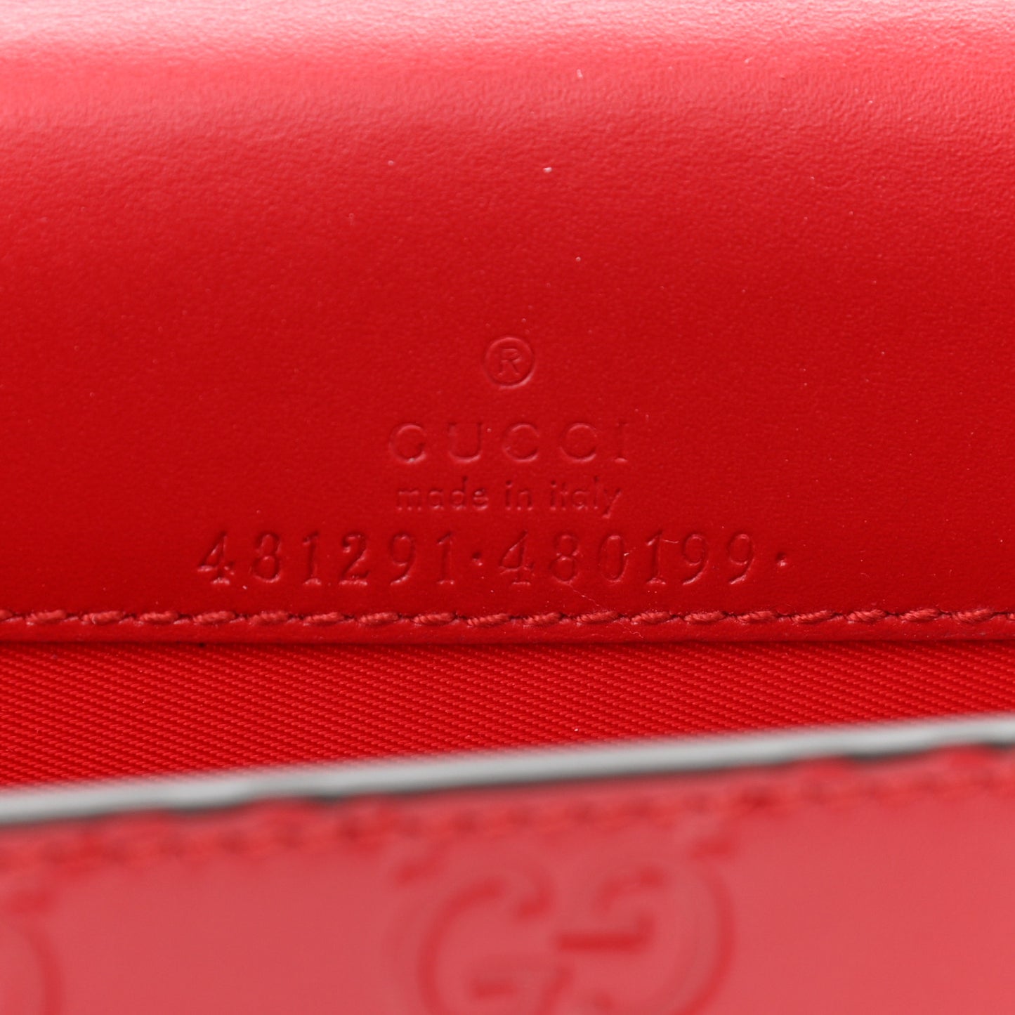 Guccissima Mini Cherry Chain Bag Hibiscus Red