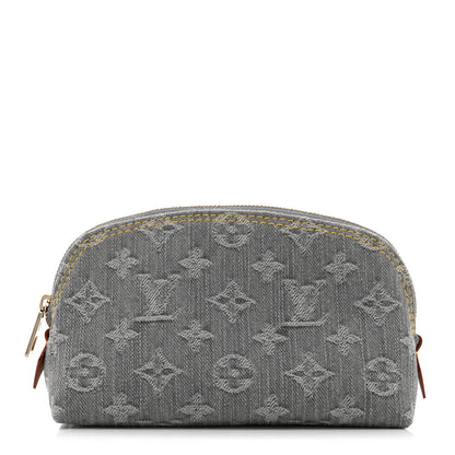 Louis Vuitton Denim Monogram Pochette Cosmetique PM Cloudy Grey 1 of 8