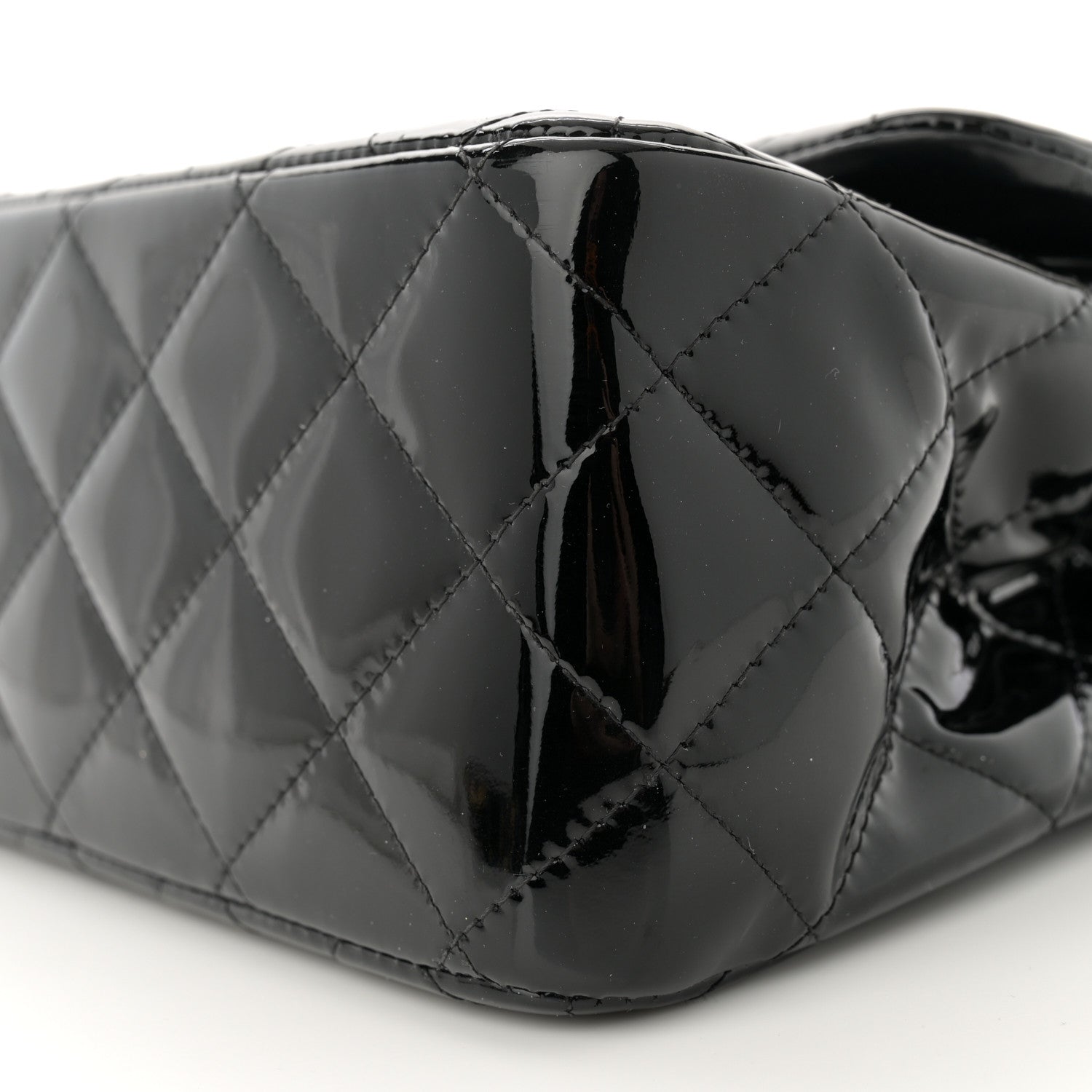 Chanel Patent Quilted Jumbo Double Flap Black 10 of 12