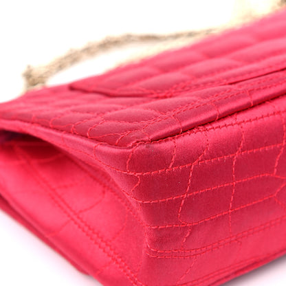 Chanel Satin Coco's Croc 2.55 Reissue 225 Flap Pink 12 of 19