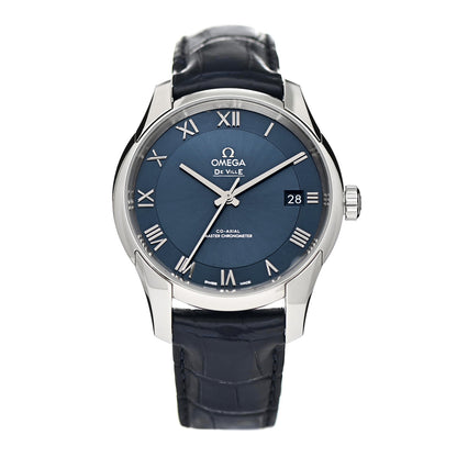 Omega Stainless Steel Alligator 41mm De Ville Hour Vision Automatic Watch Blue 433.13.41.21.03.001 1 of 5