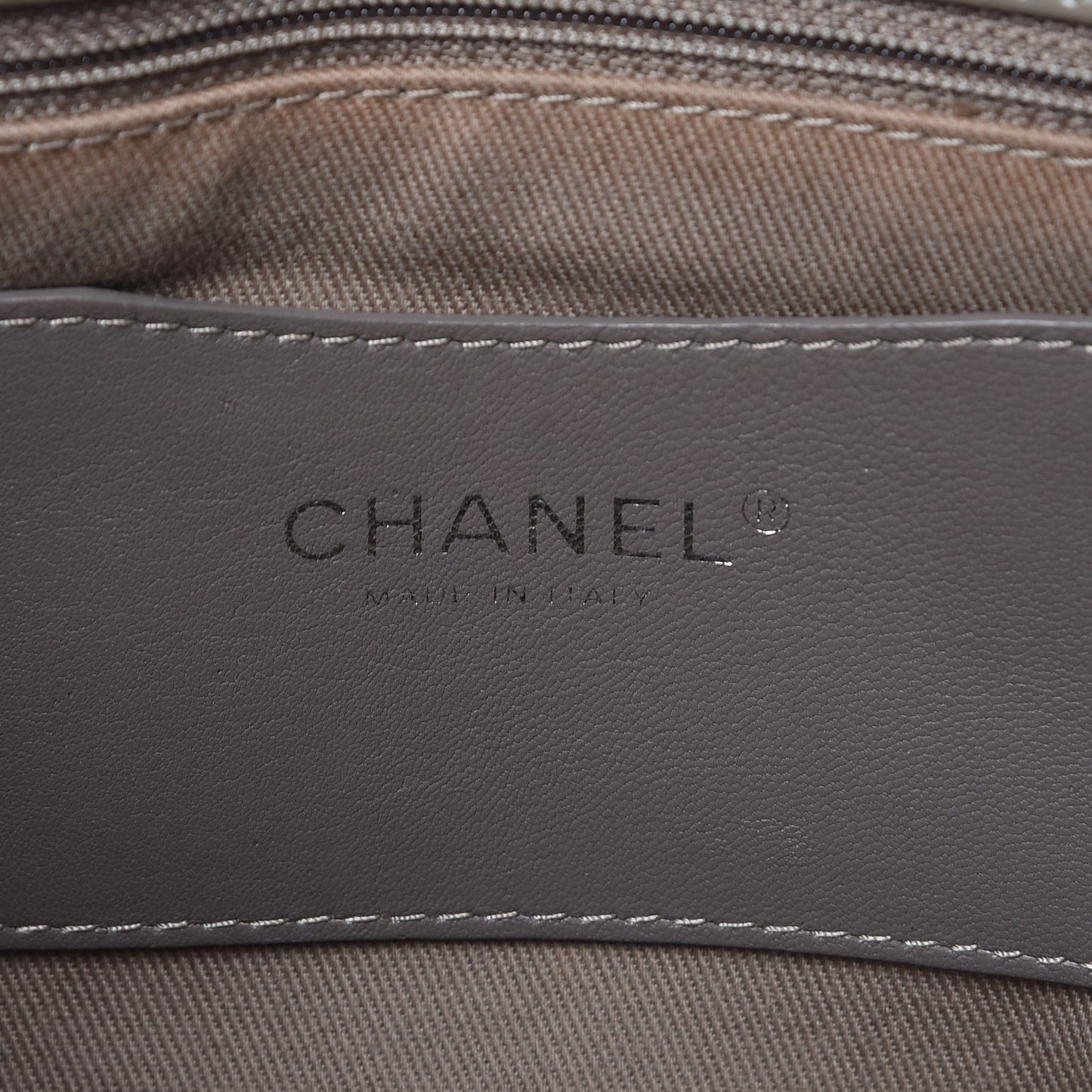 Patent Quilted Maxi Just Mademoiselle Bowling Bag Grey